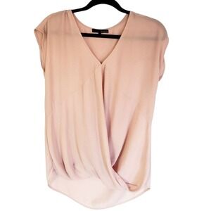 RO&DE blouse size Small ballerina pink sheer draped